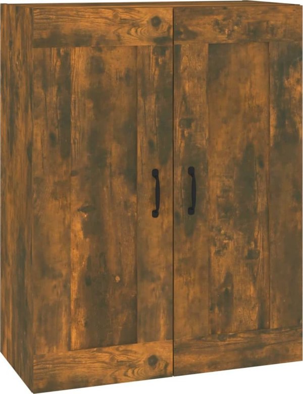 vidaXL Κρεμαστή ντουλάπα, καπνιστός δρυς, 69,5x32,5x90 cm