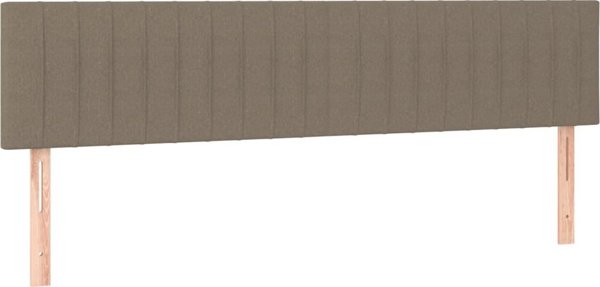 vidaXL Zaglowek do lozka me LED, taupe, 180x5x78/88 cm, yfasma