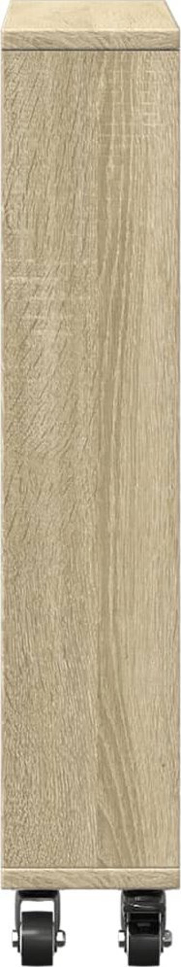 vidaXL Waski wozek pomocniczy, dab sonoma, 48x13x68 cm