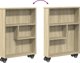 vidaXL Waski wozek pomocniczy, dab sonoma, 48x13x68 cm