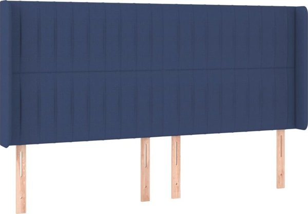 Zaglowek uszak niebieski 183x16x118/128 cm tkanina vidaXL