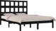 vidaXL Rama lozka czarna lite drewno sosnowe 200x200 cm