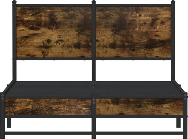 vidaXL Metalowa rama lozka, bez materaca, przydymiony dab, 120x200 cm