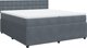 vidaXL Κρεβάτι Continental με Στρώμα, Σκούρο Γκρι Βελούδο, 200x200 cm