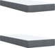 vidaXL Κρεβάτι Continental με Στρώμα, Σκούρο Γκρι Βελούδο, 200x200 cm