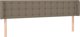 vidaXL Zaglowek do lozkou me LED, taupe, 183x16x78/88 cm, tkanina