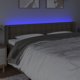 vidaXL Zaglowek do lozkou me LED, taupe, 183x16x78/88 cm, tkanina