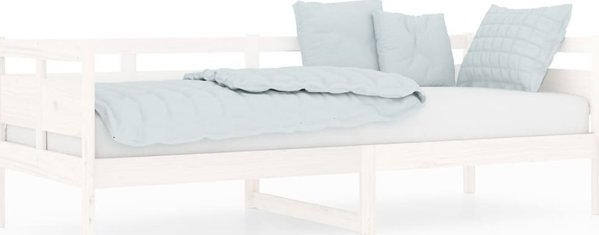 vidaXL Ημέρας Κρεβάτι, Λευκό, Μασίφ Πεύκο, 80x200 εκ.