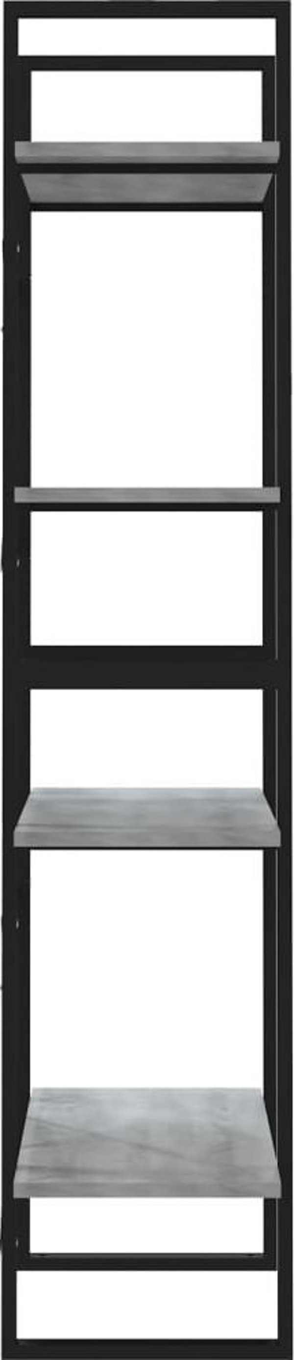 vidaXL Ράφι βιβλιοθήκης με 4 ράφια, γκρι δρυς Sonoma, 60x30x140 εκ.