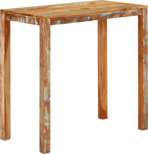 vidaXL Stolik barowy, 112x55x108, lite drewno odzyskane