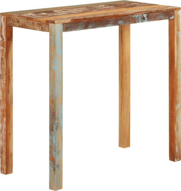 vidaXL Stolik barowy, 112x55x108, lite drewno odzyskane