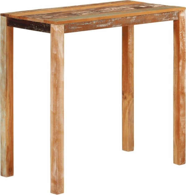 vidaXL Stolik barowy, 112x55x108, lite drewno odzyskane
