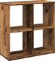 vidaXL Regal przegroda, stare drewno, 69,5x29x69,5 cm