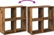 vidaXL Regal przegroda, stare drewno, 69,5x29x69,5 cm