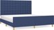 vidaXL Σκελετός κρεβατιού με κεφαλάρι, μπλε, 180x200 cm, επενδεδυμένος με ύφασμα