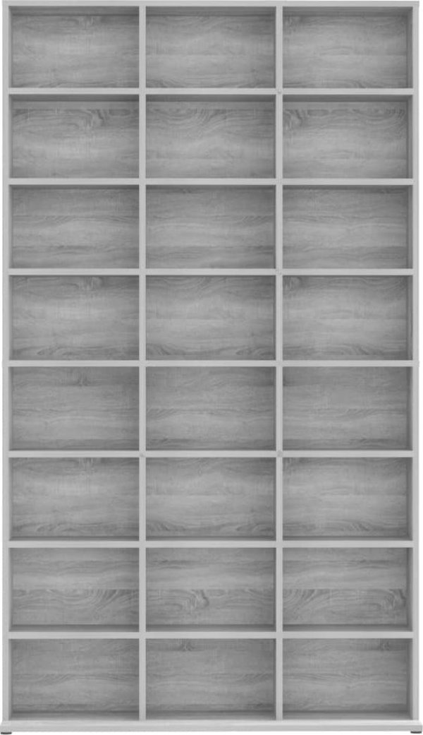 vidaXL ντουλάπι για CD, γκρι δρυς Sonoma, 102x23x177,5 εκ