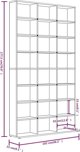 vidaXL ντουλάπι για CD, γκρι δρυς Sonoma, 102x23x177,5 εκ