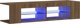 vidaXL Szafka TV με φωτισμό LED, καφέ δρυς, 135x39x30 cm