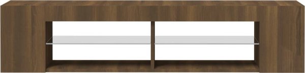 vidaXL Szafka TV με φωτισμό LED, καφέ δρυς, 135x39x30 cm