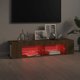 vidaXL Szafka TV με φωτισμό LED, καφέ δρυς, 135x39x30 cm
