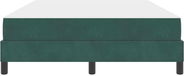 vidaXL Κρεβάτι Continental με Στρώμα, Σκούρο Πράσινο, 140x200 cm