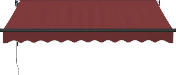 vidaXL Automatycznie zwijana markiza, burgundowa, 300x250 cm