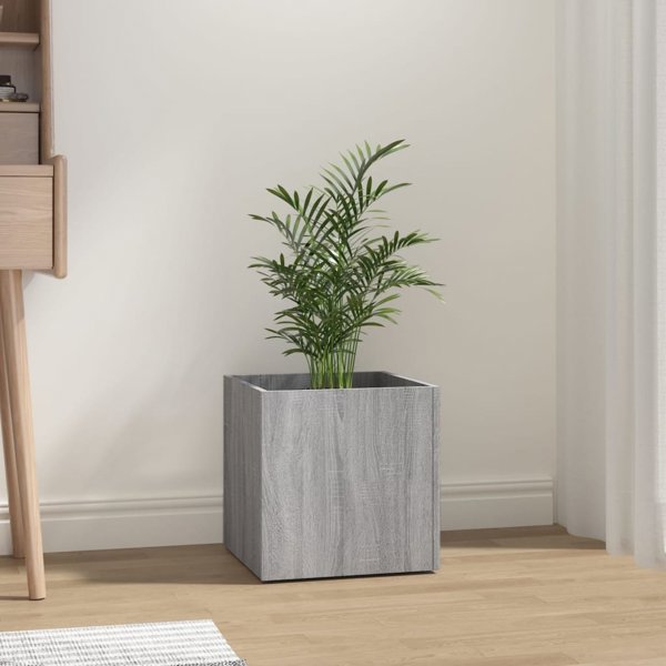 vidaXL Φυτοδοχείο γκρι δρυς sonoma 40x40x40 cm από υλικό ξύλου