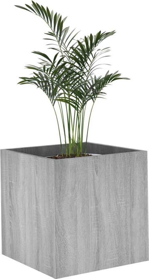 vidaXL Φυτοδοχείο γκρι δρυς sonoma 40x40x40 cm από υλικό ξύλου