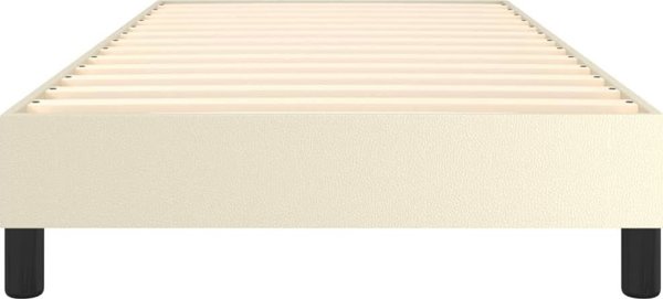 vidaXL Κρεβάτι Continental, κρεμ, 90x200 εκ, με τεχνητό δέρμα