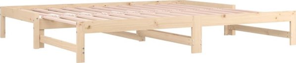 vidaXL Lozko rozsuwane, 2x(90x200) cm, lite drewno sosnowe
