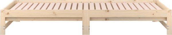 vidaXL Lozko rozsuwane, 2x(90x200) cm, lite drewno sosnowe