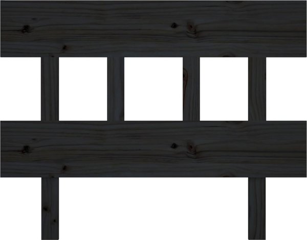 vidaXL Wezglowie lozka, czarne, 103,5x3x81 cm, lite drewno sosnowe
