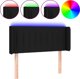 Κεφαλάρι για κρεβάτι με LED της vidaXL, μαύρο, 93x16x78/88 εκ., ύφασμα