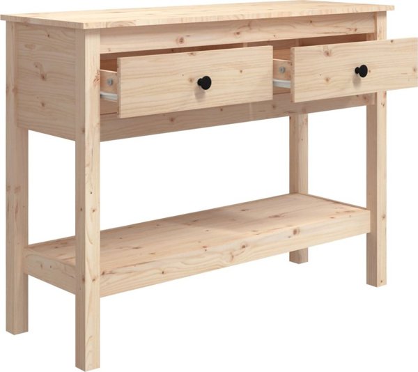 vidaXL vidaXL Stolik konsolowy, 100x35x75 cm, lite drewno sosnowe