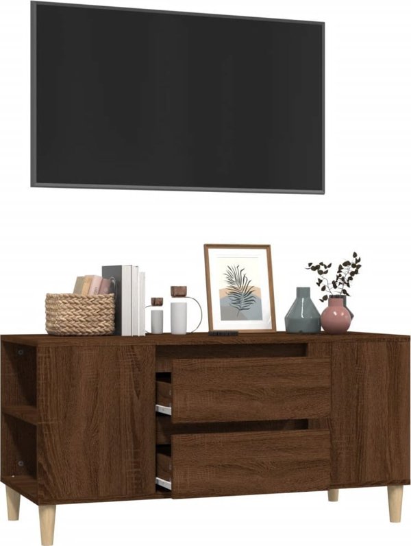 vidaXL Έπιπλο TV, καφέ δρυς, 102x44,5x50 εκ.