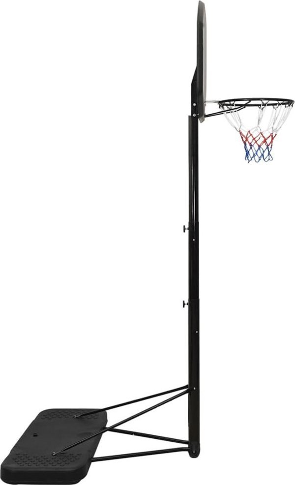 vidaXL Βάση για μπασκετ, μαύρο, 258-363 cm, πολυαιθυλένιο