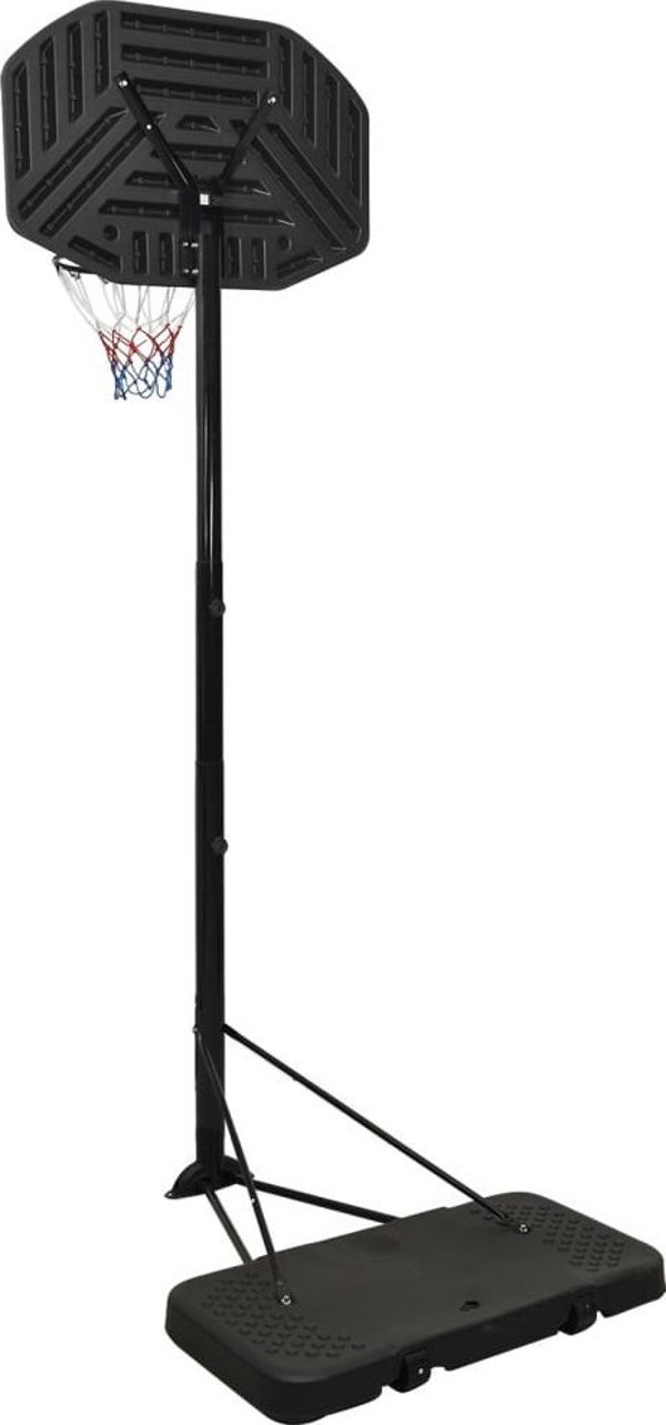 vidaXL Βάση για μπασκετ, μαύρο, 258-363 cm, πολυαιθυλένιο