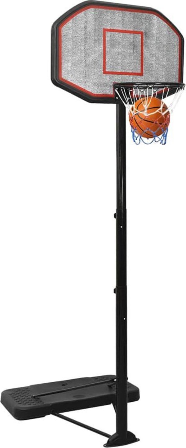 vidaXL Βάση για μπασκετ, μαύρο, 258-363 cm, πολυαιθυλένιο