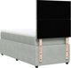 vidaXL Λουτζκο κοντινεντάλ με στρώμα, ανοιχτό γκρι, βελούδο, 80x200 cm