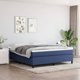 vidaXL Continental κρεβάτι, μπλε, υφασμάτινη επένδυση, 160x200 εκ