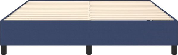 vidaXL Continental κρεβάτι, μπλε, υφασμάτινη επένδυση, 160x200 εκ