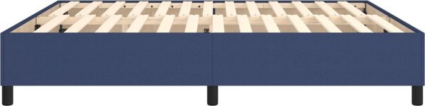 vidaXL Continental κρεβάτι, μπλε, υφασμάτινη επένδυση, 160x200 εκ