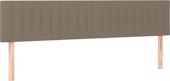 vidaXL Σετ 2 Προσκέφαλα Κρεβατιού Taupe 90x5x78/88 cm από Ύφασμα