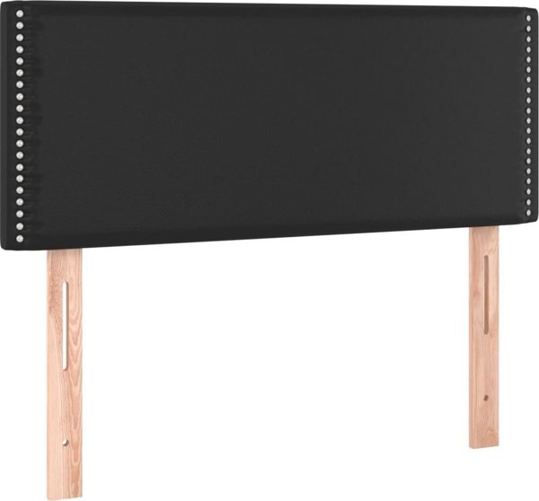 vidaXL Κεφαλάρι κρεβατιού με LED, μαύρο, 90x5x78/88 εκ., οικοδερμα