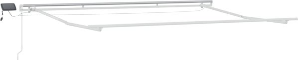 vidaXL Μηχανική Τέντα Εξωτερικού Χώρου με LED, Άσπρη, 450x300 cm