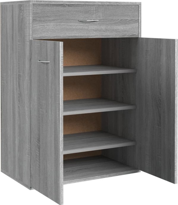 vidaXL Szafka na buty, szary dab sonoma, 60x35x84 cm