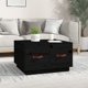 vidaXL Stolik kawowy, czarny, 60x53x35 cm, lite drewno sosnowe