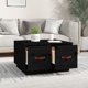 vidaXL Stolik kawowy, czarny, 60x53x35 cm, lite drewno sosnowe