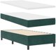 vidaXL Κρεβάτι Box Spring με Στρώμα και Πάγκο 100x200 εκ. Βελούδινο Σκούρο Πράσινο