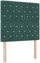 vidaXL Κρεβάτι Box Spring με Στρώμα και Πάγκο 100x200 εκ. Βελούδινο Σκούρο Πράσινο